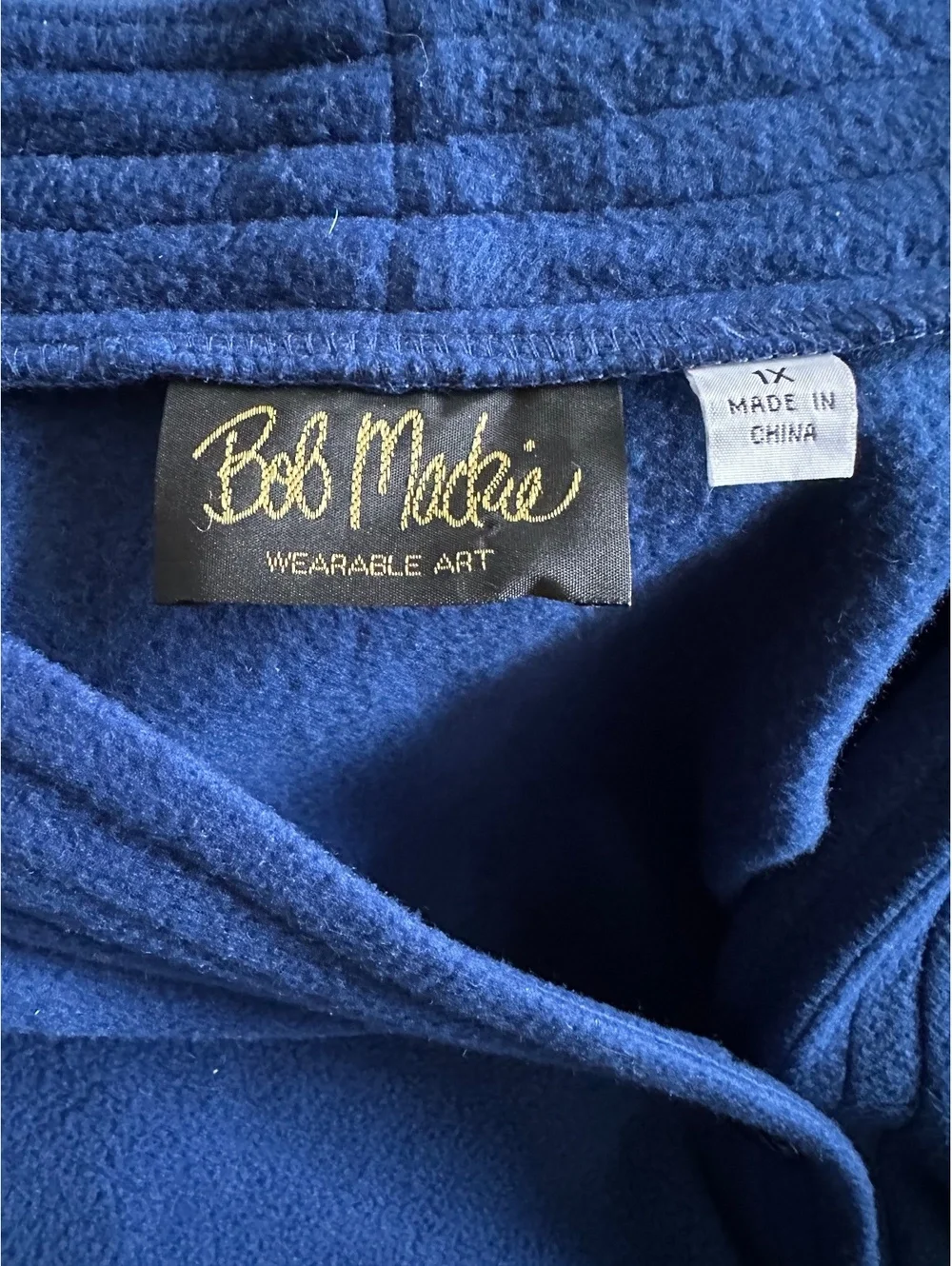 VTG 90s Bob Mackie Blue Embroidered Women's Cardigan Avant Garde XL